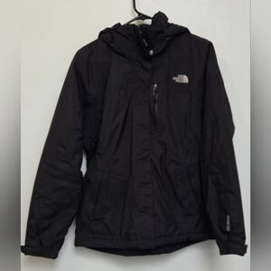 The North Face GoreTex Insulated Full Zip Parka Hood Jacket Women's Large Black